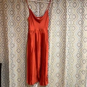 Size small burnt orange tularosa (brand on revolve) midi dress.